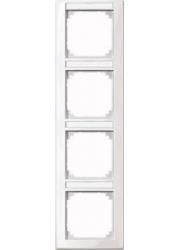 MERTEN 470419 Frame 4-way vertical with label holder, polar white glossy