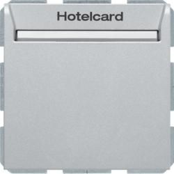 Berker 16408984 Relay switch with central piece for hotel card aluminum, matt Berker S.1/B.3/B.7