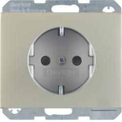 Berker 41357004 socket SCHUKO stainless steel Berker K.5