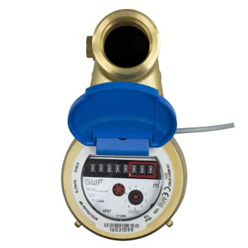 LINGG&JANKE 85580SEC KNX hot water meter GWF | MTWcoder MP-V, DN20, on, 4 m³/h | 105 mm
