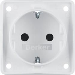 Berker 947792502 SCHUKO socket polar white matt Integro inserts