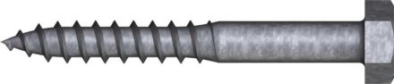 Reisser 000571S091-0701002-1 DIN 571 wood screws, hexagon head, 7.0 X100, steel, hot-dip galvanized, packed in 100 pieces