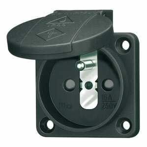 Mennekes 11162 16A 2-pole +E 230V black surface-mounted socket SCHUKO