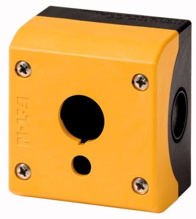Eaton M22-IY1-XPV60 surface-mounted housing, 1 installation position, yellow cover, for illuminated ring, 167798