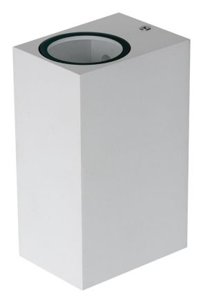 EVN 637301 2fl. quad. white IP44 GU10 wall light