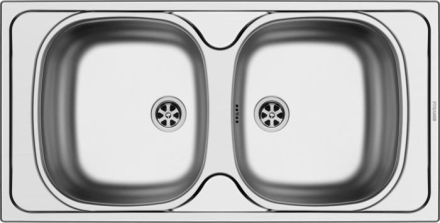 Victory E33DB.ED stainless steel sink double bowl without HL, stainless steel
