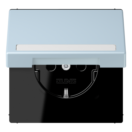 Jung LC1520BFNAKL208 SCHUKO socket, 16 A 250 V ~, with label field, integrated increased contact protection, SAFETY+, hinged lid, thermoplastic painted, LS series, outreme ( LC1520BFNAKL208 )