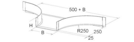 Niedax KKST50.150 large 50x150mm molded connector T-fitting