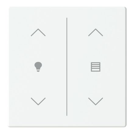 BUSCH-JAEGER LFDW/A.2.63.11-884 rocker for Keypad future | 2-way, arrows, light left, blind right | studio white matt