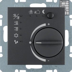 BERKER 75441185 KNX temperature controller S.1/B.3/B.7 | with button interface | matt anthracite