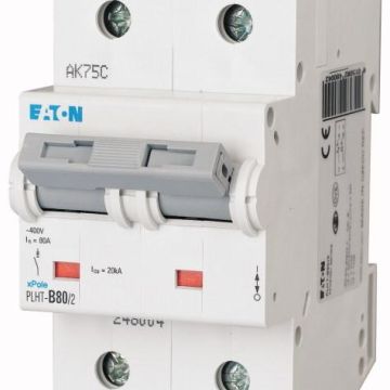 Eaton PLHT-B80/2 circuit breaker, 80A, 2p, B-Char , 248004