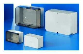 RITTAL 9524100 Terminal housing PK RAL7035 WHD=360x254x165 cover transparent IP66