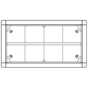 Ritto 1882220 flush-mounted frame 8 module slots, silver