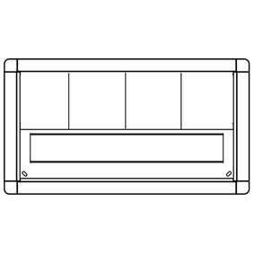 Ritto 1885250 letterbox frame 1 WE, grey-brown