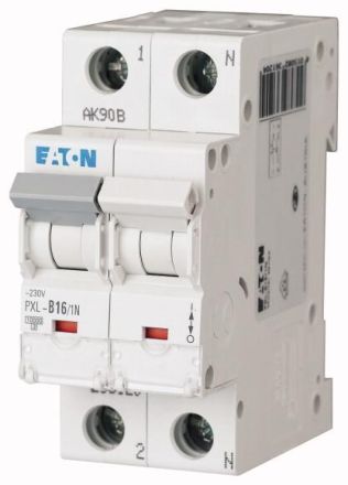 Eaton PXL-D16/1N miniature circuit breaker, 16A, 1p+N, D-Char, 236191