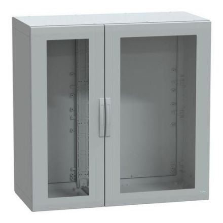 Schneider Electric NSYPLA12126TG 7035 POLY-WS 1250X1250X620 2 GLAZED DOORS standing cabinet