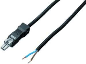 RITTAL 2500410 connection cable L=3000mm with socket 2-pin 24VDC black