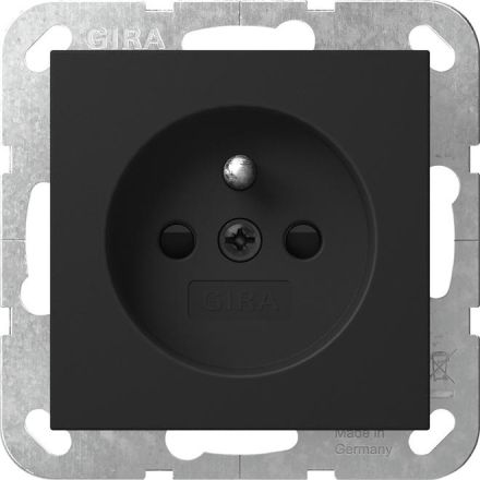 Gira 4485005 earth pin+SH System 55 sw with socket