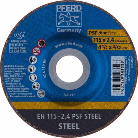 PFERD 61740122 Cutting disc Pferd PS115Me EH 115-2,4 A46 P PSF