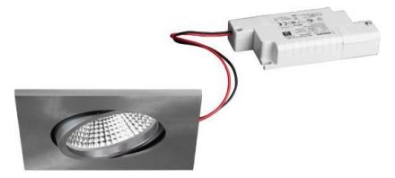 Brumberg 39488153 230V AC 7W 3000K nickel ma LED recessed ceiling spotlight
