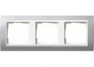 Gira 0213326 3-way cover frame for pure white Gira Event color aluminum Gira 0213326 3-way cover frame for pure white Gira Event color aluminum
