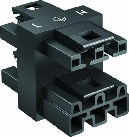 OBO Bettermann 6108972 3-pole 1E-3A WINSTA 46x30x33 PA black distribution block