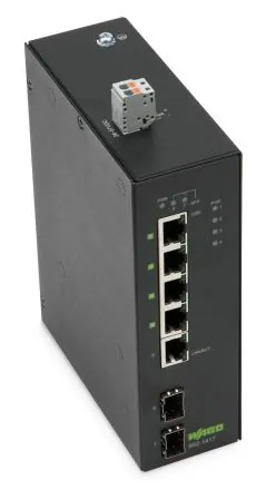 Wago 852-1417 5Port Gb 2-Slot 1000BASE-SX/LX black Industrial Eco Switch