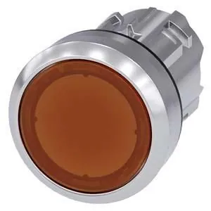 Siemens 3SU1051-0AB00-0AA0 push button illuminated 22mm round amber