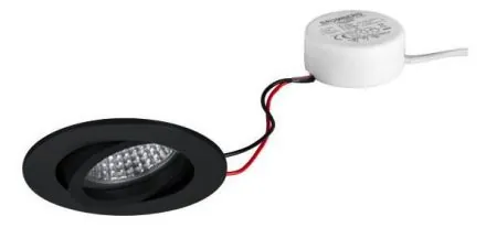 Brumberg 40143083 230V AC 6W 3000K black LED recessed ceiling spotlight