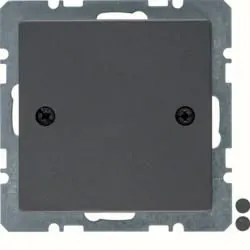Berker 10096076 blind cover with central piece and screw fastening anthracite including Berker Q.