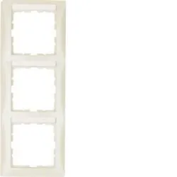 Berker 10138912 frame with label field white, glossy Berker S.1