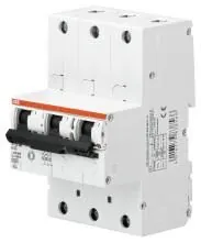ABB Stotz-Kontakt S753DR-E63, S753DR-E 63 sel. main circuit breaker SHU E-Char.,25kA,63A,3P, 2CDH783001R0632