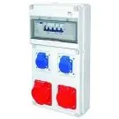 Gewiss AS05071 2xST/230/16/3P IEC400V 32/16/5P socket combination