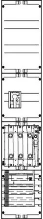 ABN NH1-Zug./250A LTS 250x1350mm transformer panel (W19X632N)