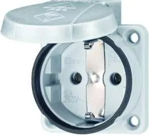 Mennekes 11330 16A 2-pole +E 230V IP54 grey wall socket SCHUKO