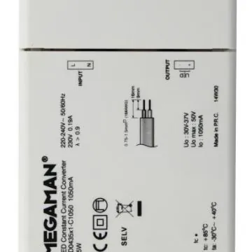 Megaman MM56012 Transformer Converter for MT7663x 37W 1050mA