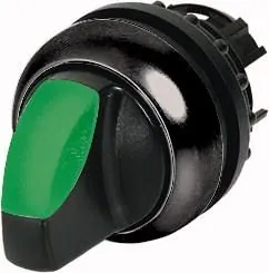 Eaton M22S-WLK3-G illuminated selector switch, 3 positions, green, momentary, 216838