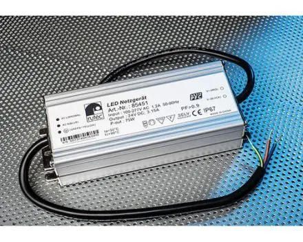 Rutec Licht 85451 RUTEC LED power supply 24V 76W IP67 100-240V AC