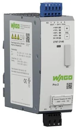 Wago 2787-2146/000-070 Pro 2 1-ph DC24V 10A TopBoost PowerBoost power supply