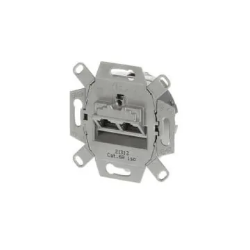 Busch-Jaeger 0218/12-101 UAE connection box, RJ45, Cat. 6a iso, shielded, 2 sockets, 8/8-pin