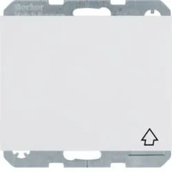 Berker 6768777109 Socket with protective contact pin and hinged cover polar white, glossy Berker K.1