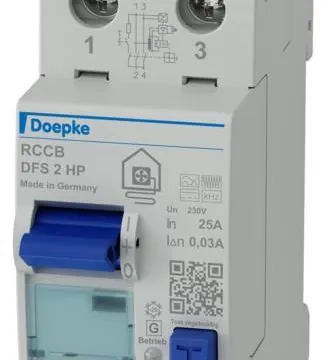 Doepke 09124505 2-pol.25 A 0.03 A Type B+ for WP N bel residual current circuit breaker