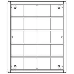 Ritto 1884070 surface-mounted frame 20 module slots, white