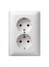 Gira 078803 Double SCHUKO plug-in terminal without claw Standard 55 pure white