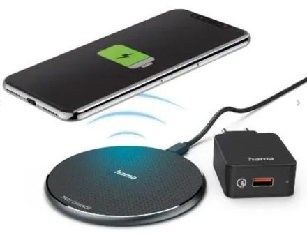 Hama 201688 'QI-FC10', 10 W, black Wireless Charger