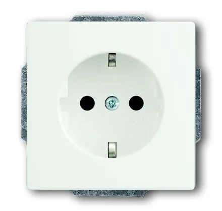 Busch-Jaeger 20 EUCKS-884 SCHUKO® socket insert, with increased contact protection, studio white matt