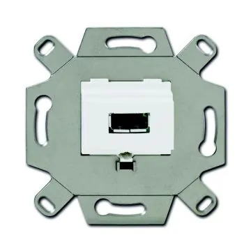 Busch-Jaeger 0261/12 USB connection box, with screw terminals and strain relief alpine white