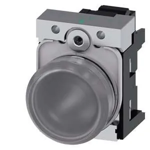 Siemens 3SU1152-6AA70-3AA0 indicator light 22mm round clear lens smooth