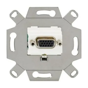 Busch-Jaeger 0261/22 VGA connection box, with screw terminals and strain relief alpine white