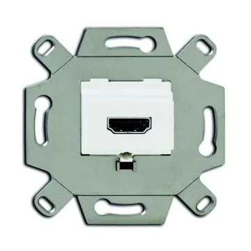 Busch-Jaeger 0261/32 HDMI connection box, with screw terminals and strain relief alpine white